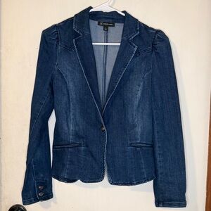 INC International Concepts Dark Blue Jean Jacket